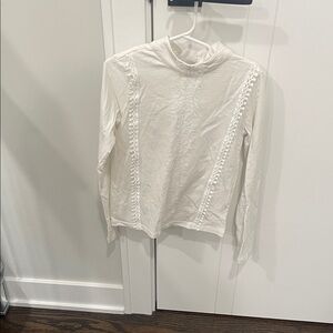 Elegant White Lace Trim Top